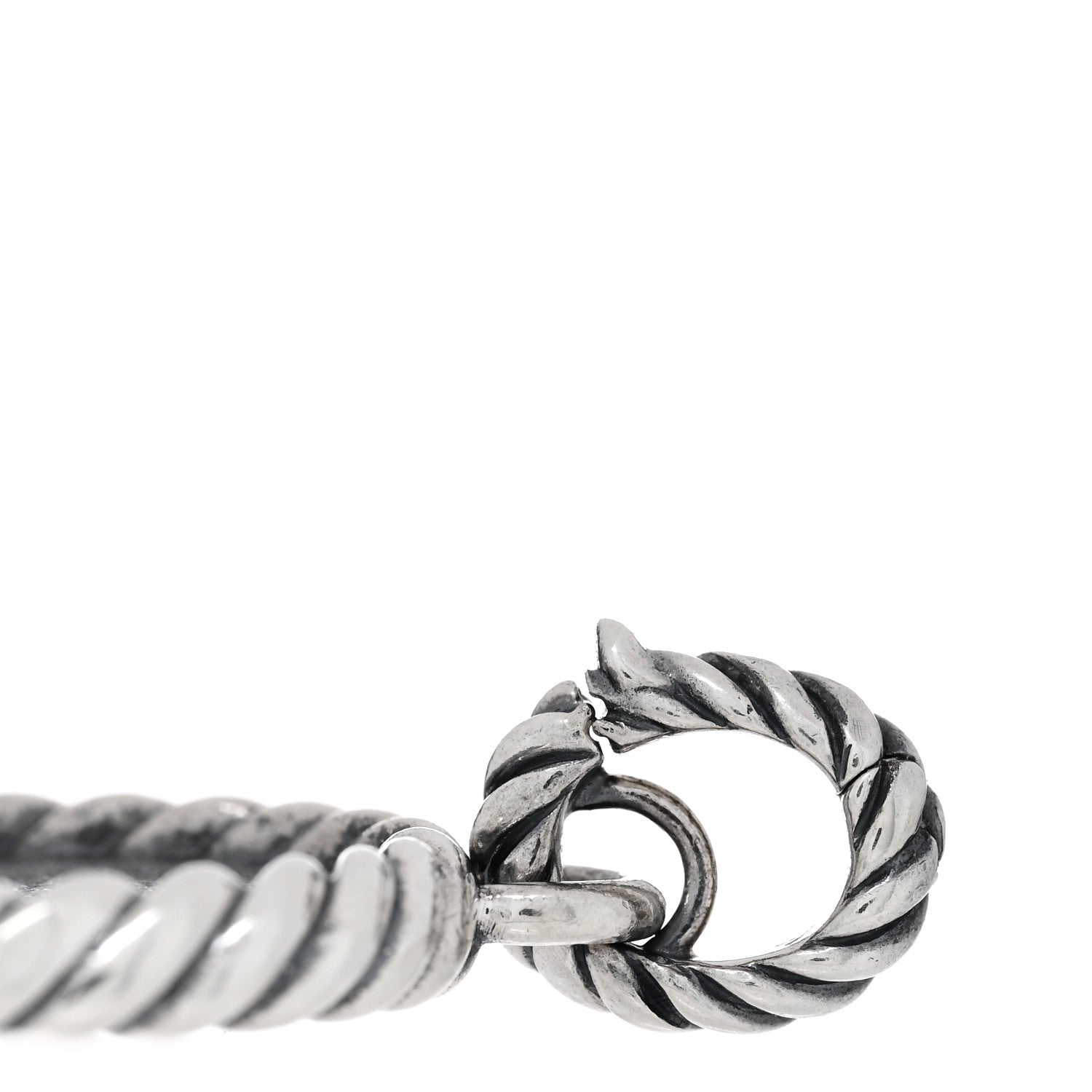 David Yurman Sterling Silver Cable Collectibles Initial K Charm Pendant 3 of 3