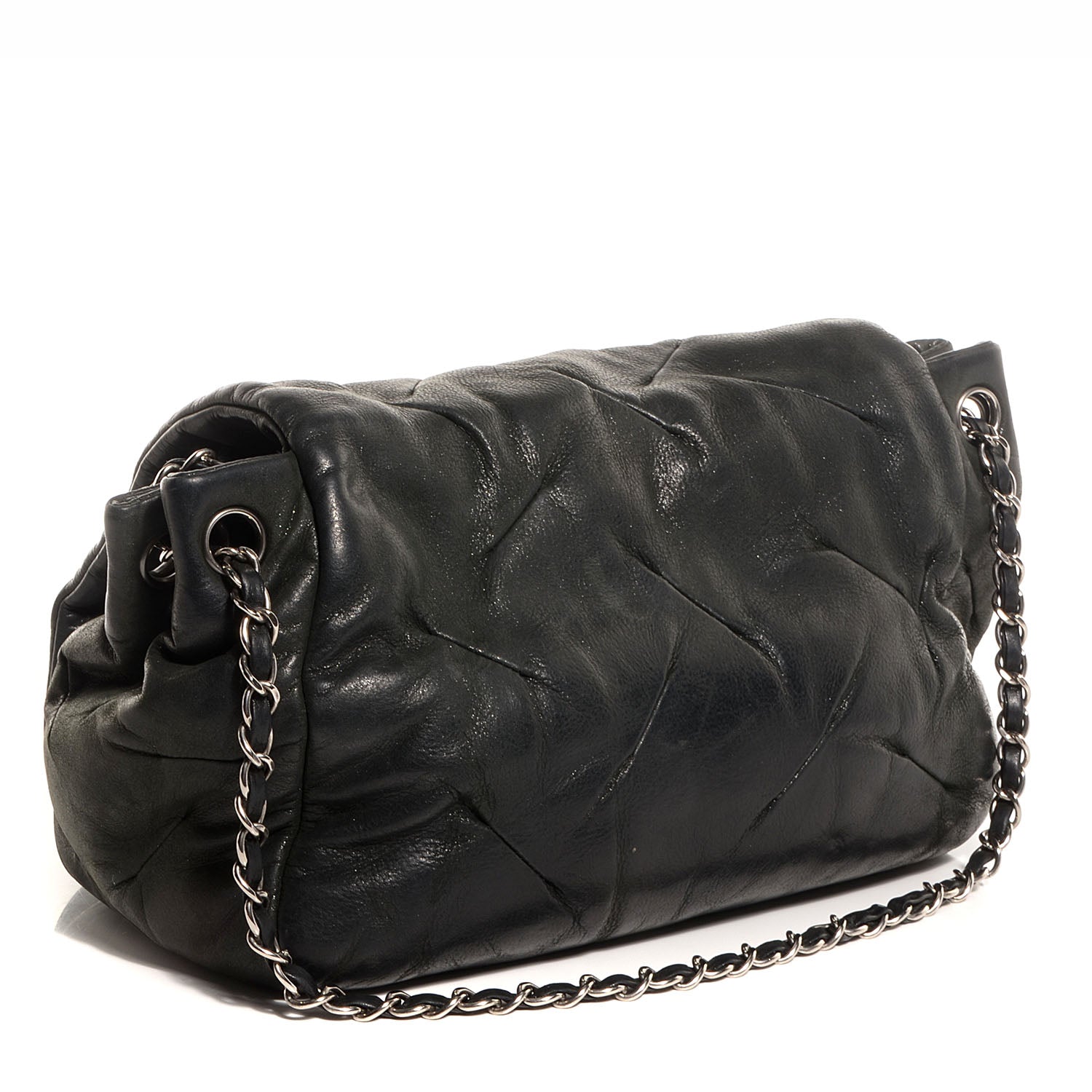 Chanel Iridescent Calfskin Glint Accordion Flap Black 3 of 7