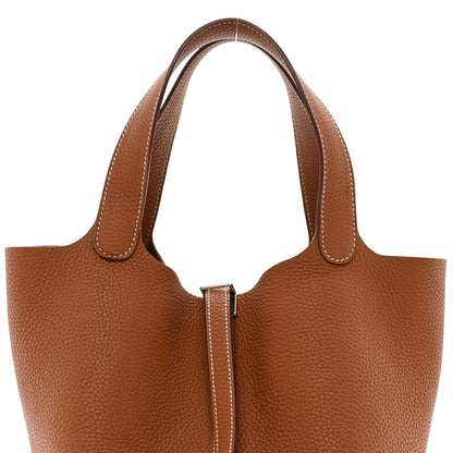 Hermes Taurillon Clemence Picotin Lock 22 MM Gold 5 of 9