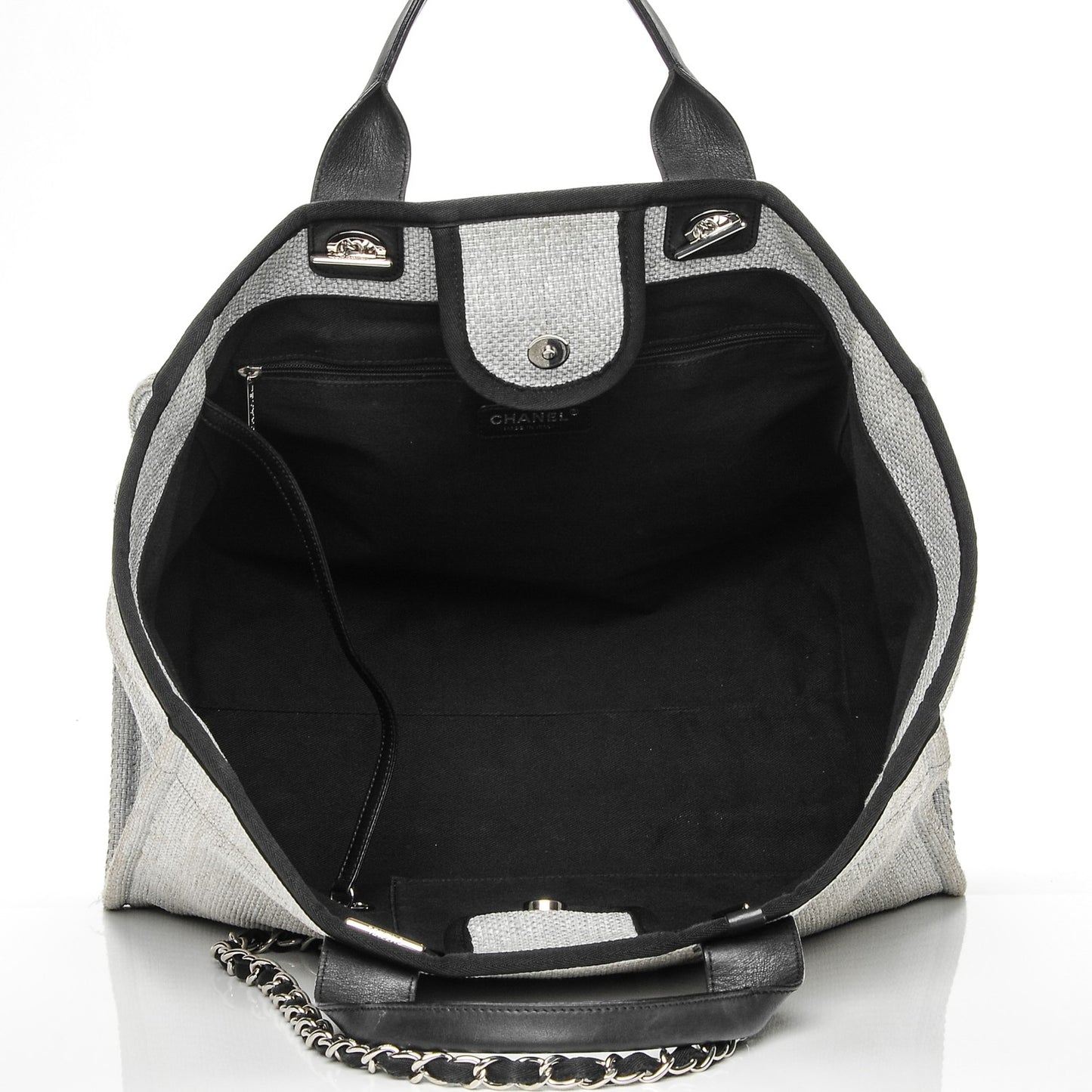 Canvas Large Deauville Tote Grey