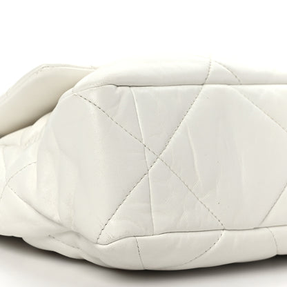 Chanel Lambskin Quilted Large Chanel 19 Flap White 8 of 9