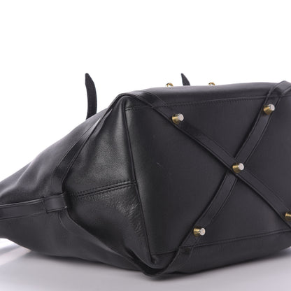 Burberry Calfskin House Check Small Salisbury Tote Black 6 of 13