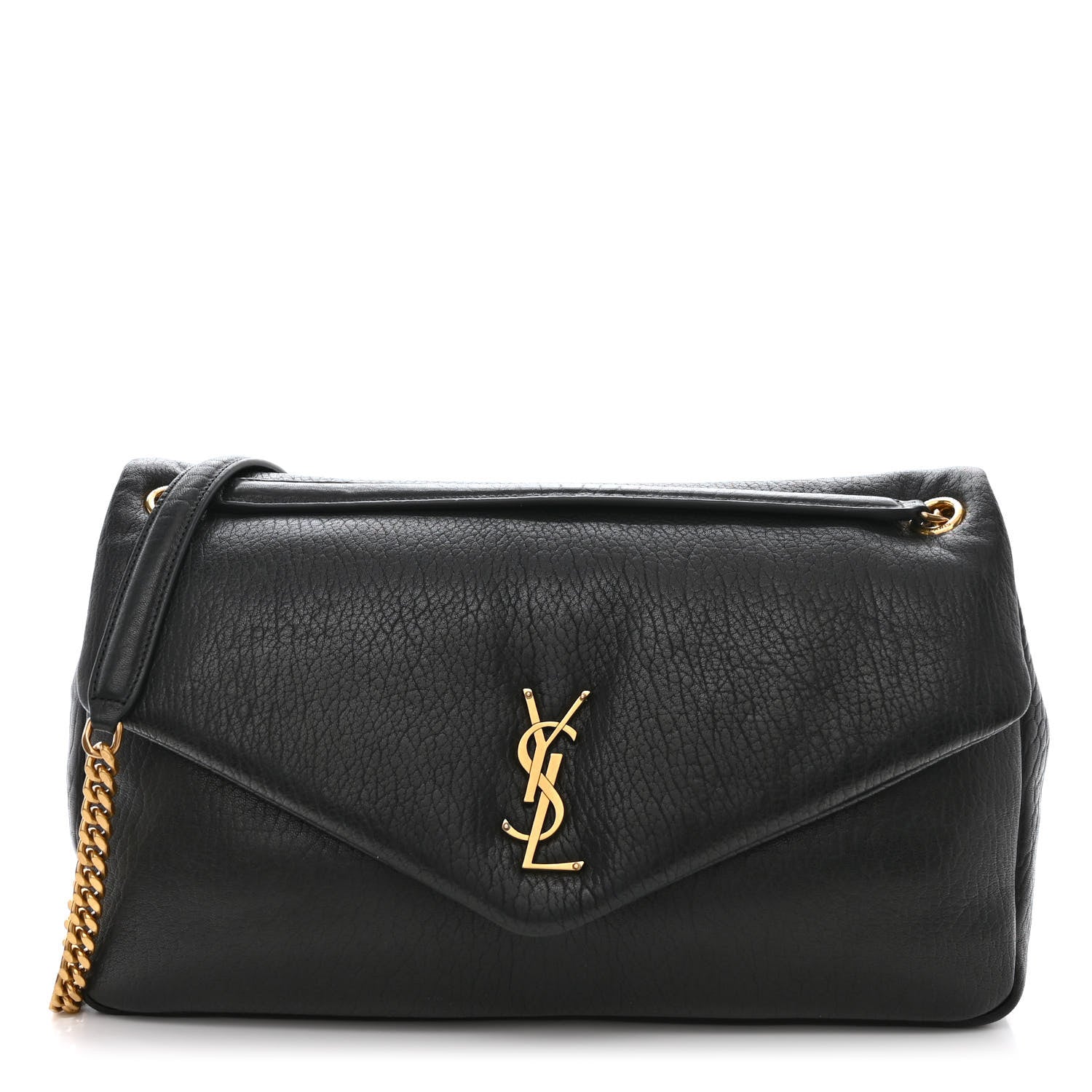 Saint Laurent Grained Lambskin Large Calypso Black 1 of 12