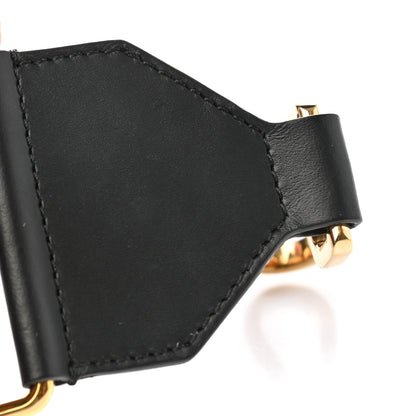 Fendi Ribbon Vitello King Logo Embossed Gingham Woven Adjustable Strap You Panna Black 6 of 7
