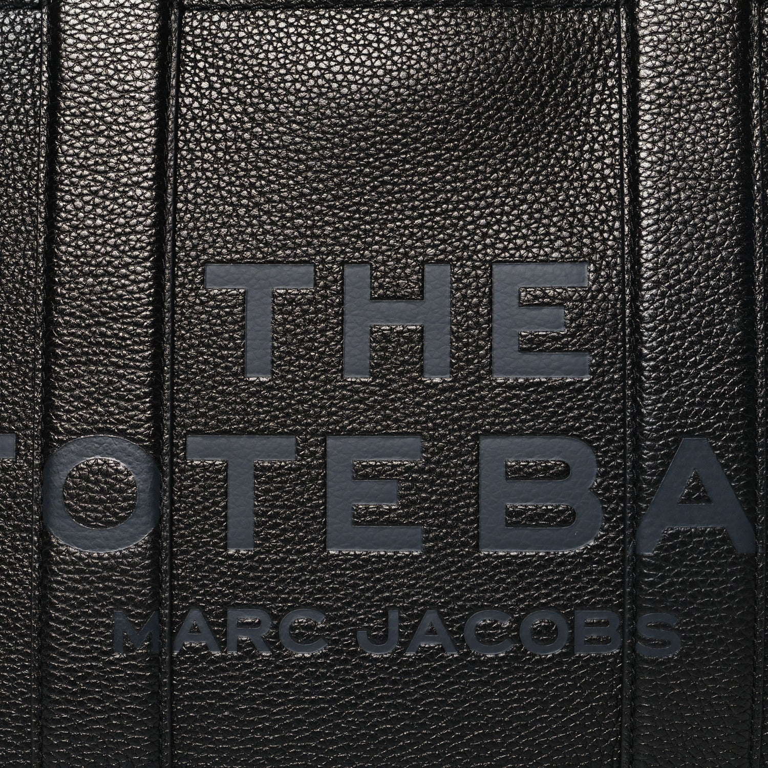 Marc Jacobs Grained Calfskin Medium The Tote Bag Black 7 of 9