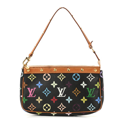 Louis Vuitton Monogram Multicolor Pochette Accessories Black 1 of 11