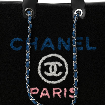 Chanel Shearling Large Deauville Tote Black 8 of 10