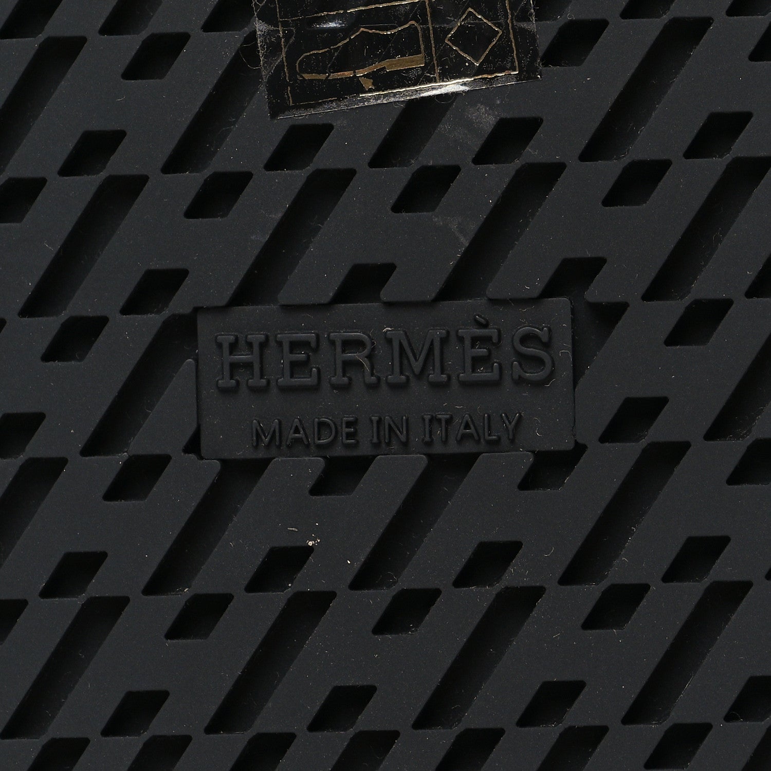 Hermes Stars Calfskin Womens Chypre Sandals 37.5 Black 7 of 8