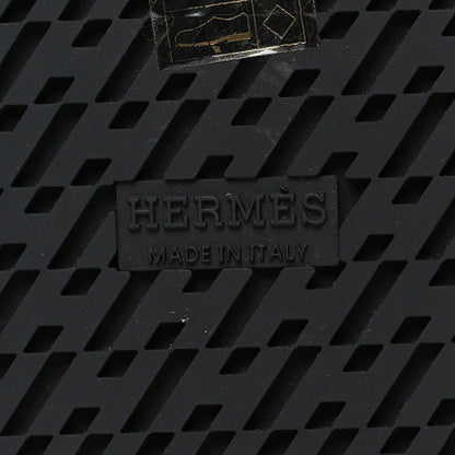 Hermes Stars Calfskin Womens Chypre Sandals 37.5 Black 7 of 8
