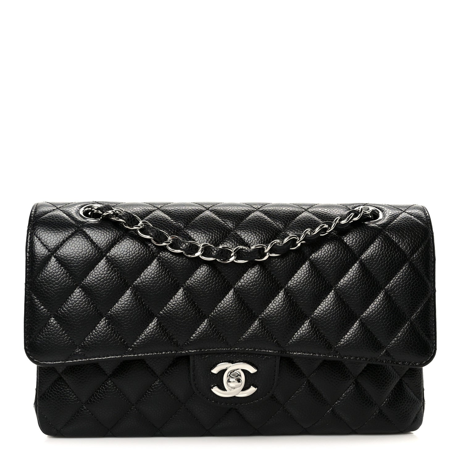 Chanel Caviar Quilted Medium Double Flap Black 1 of 12