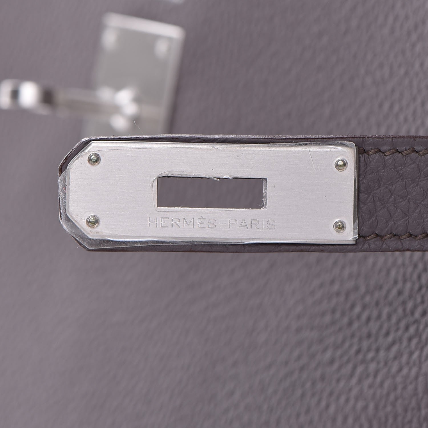 Hermes Togo Horseshoe Kelly Retourne 35 Etain Bleu Tempete 23 of 36