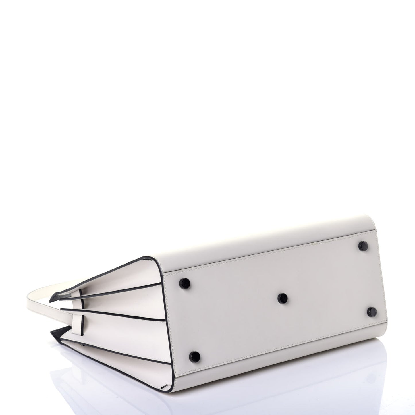 Grained Calfskin Small Sac De Jour Dove Porcellana Black