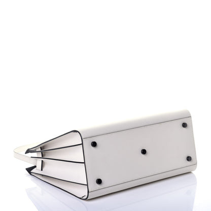 Saint Laurent Grained Calfskin Small Sac De Jour Dove Porcellana Black 5 of 12