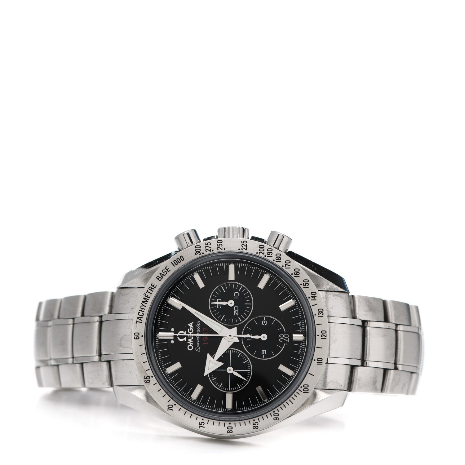 Omega Stainless Steel 42mm Speedmaster Broad Arrow 1957 Chronograph Automatic Watch Black 321.10.42.50.01.001 2 of 5