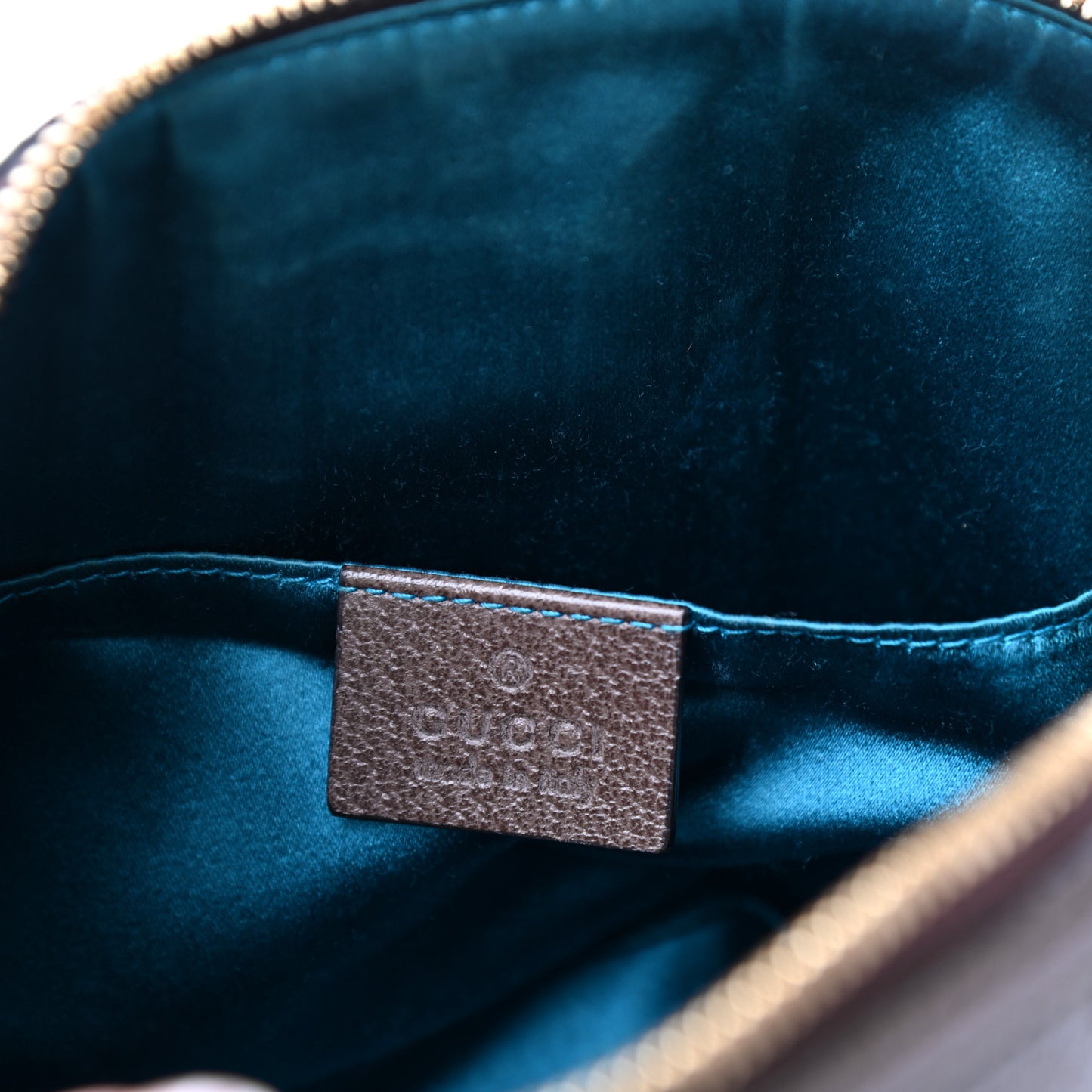 GG Supreme Monogram Textured Dollar Calfskin Web Small Ophidia Dome Shoulder Bag Beige Ebony New Acero