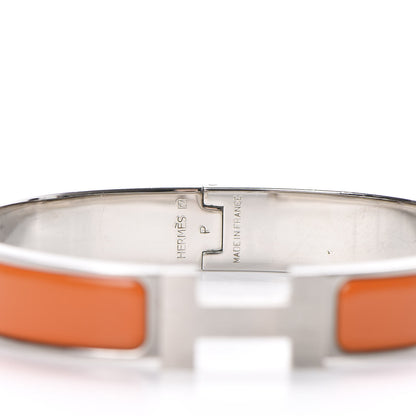 Hermes Matte Enamel Narrow Clic Clac HH Bracelet GM Orange 3 of 4