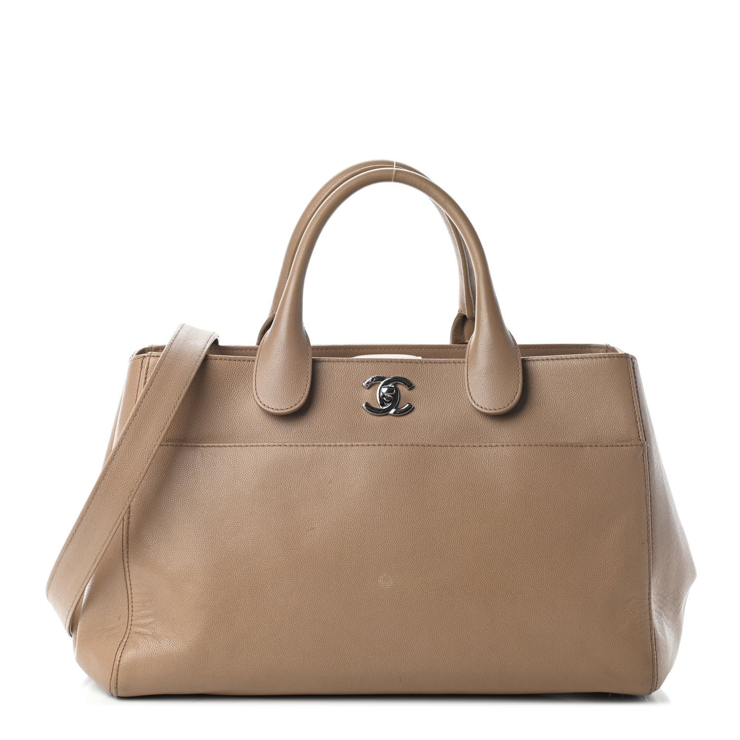 Chanel Caviar Medium Cerf Executive Shopper Tote Beige 1 of 11