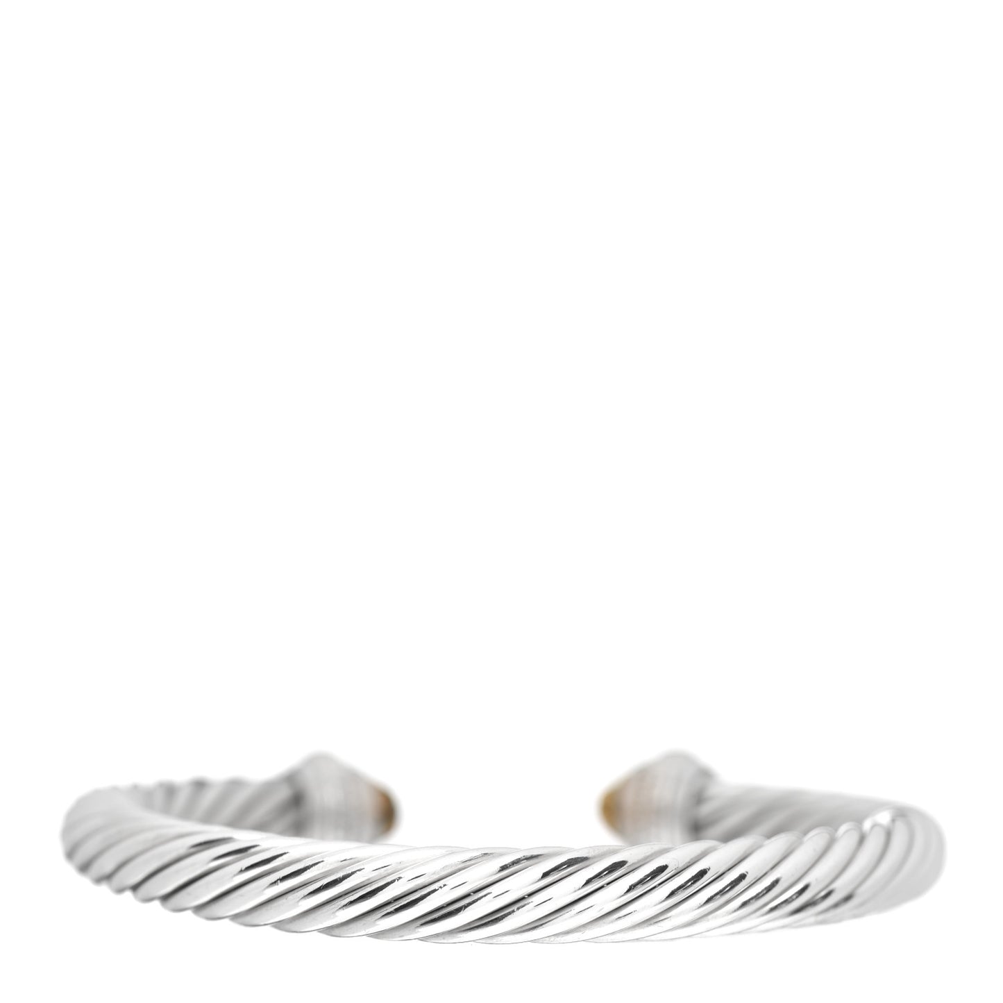 Sterling Silver 14K Yellow Gold Citrine 7mm Cable Classics Bracelet