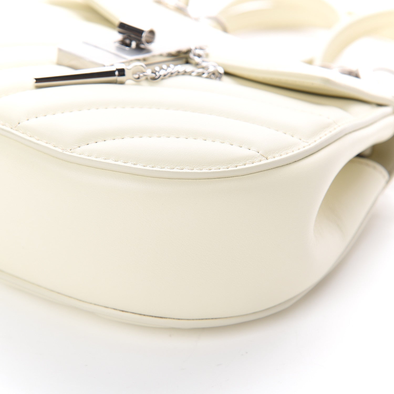 Chloe Calfskin Quilted Mini Drew Bijou Shoulder Bag Natural White 7 of 7