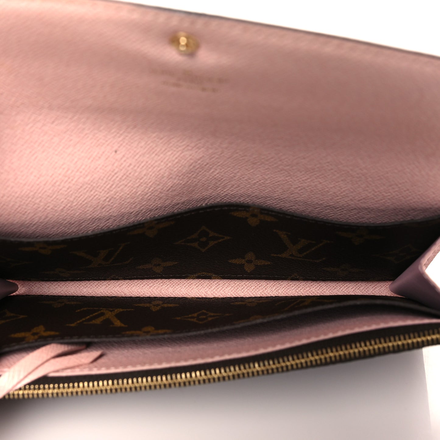 Monogram Emilie Wallet Rose Ballerine