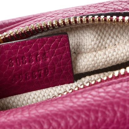 Gucci Pebbled Calfskin Small Soho Disco Bag Bright Bougainvillea 7 of 7