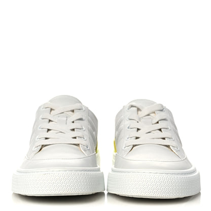 Hermes Calfskin Deep Sneakers 37.5 White Yellow 2 of 8