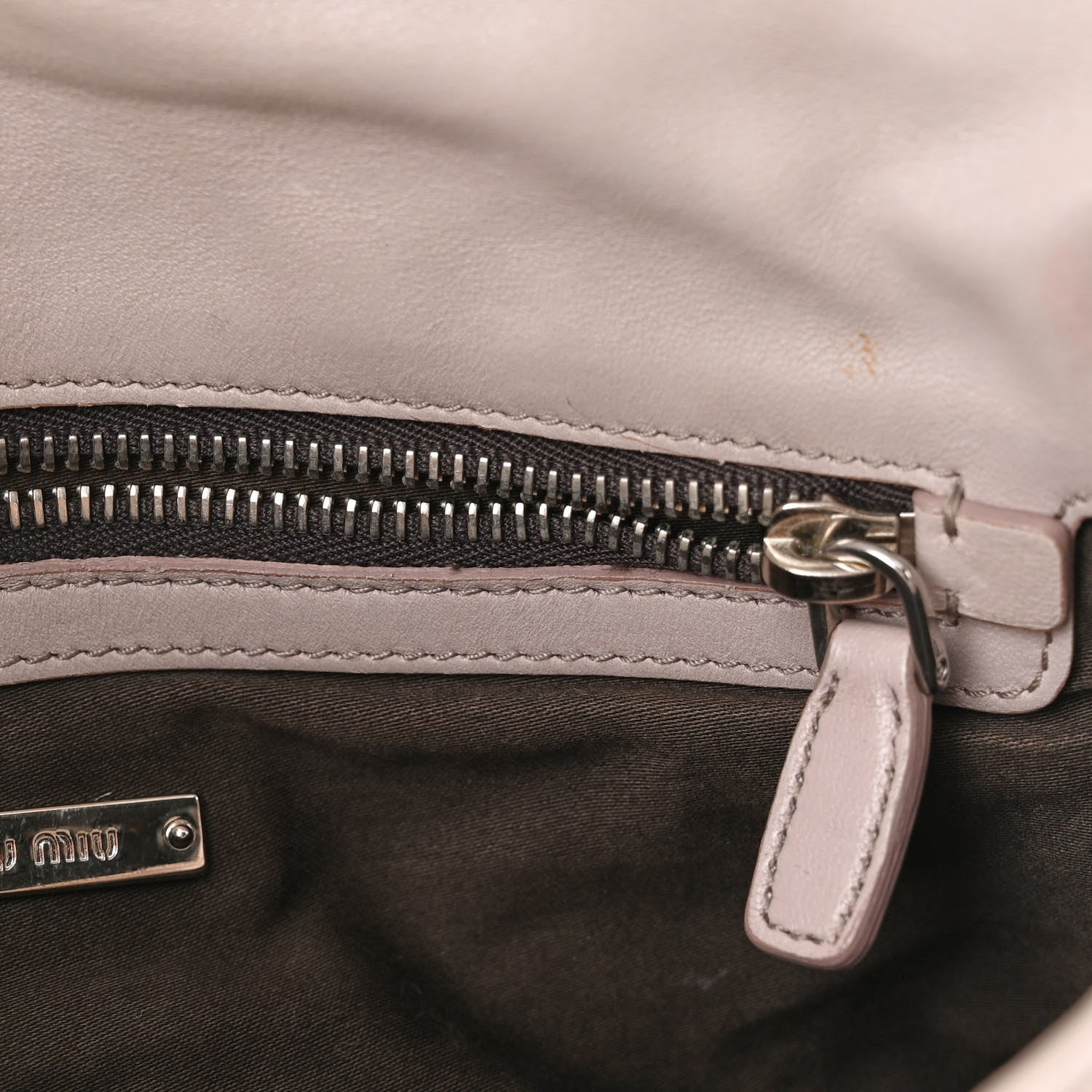 Miu Miu Nappa Matelasse Crystal Flap Clutch Pomice 17 of 17