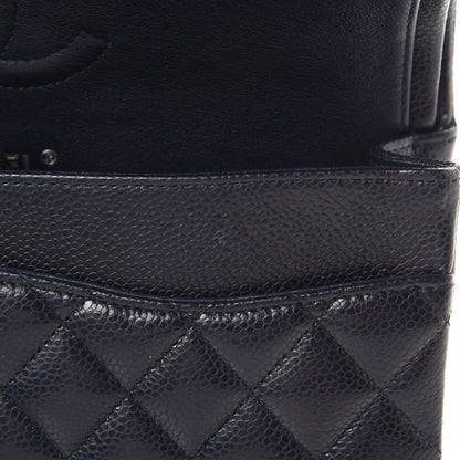 Chanel Caviar Quilted Medium Double Flap Navy 13 of 15