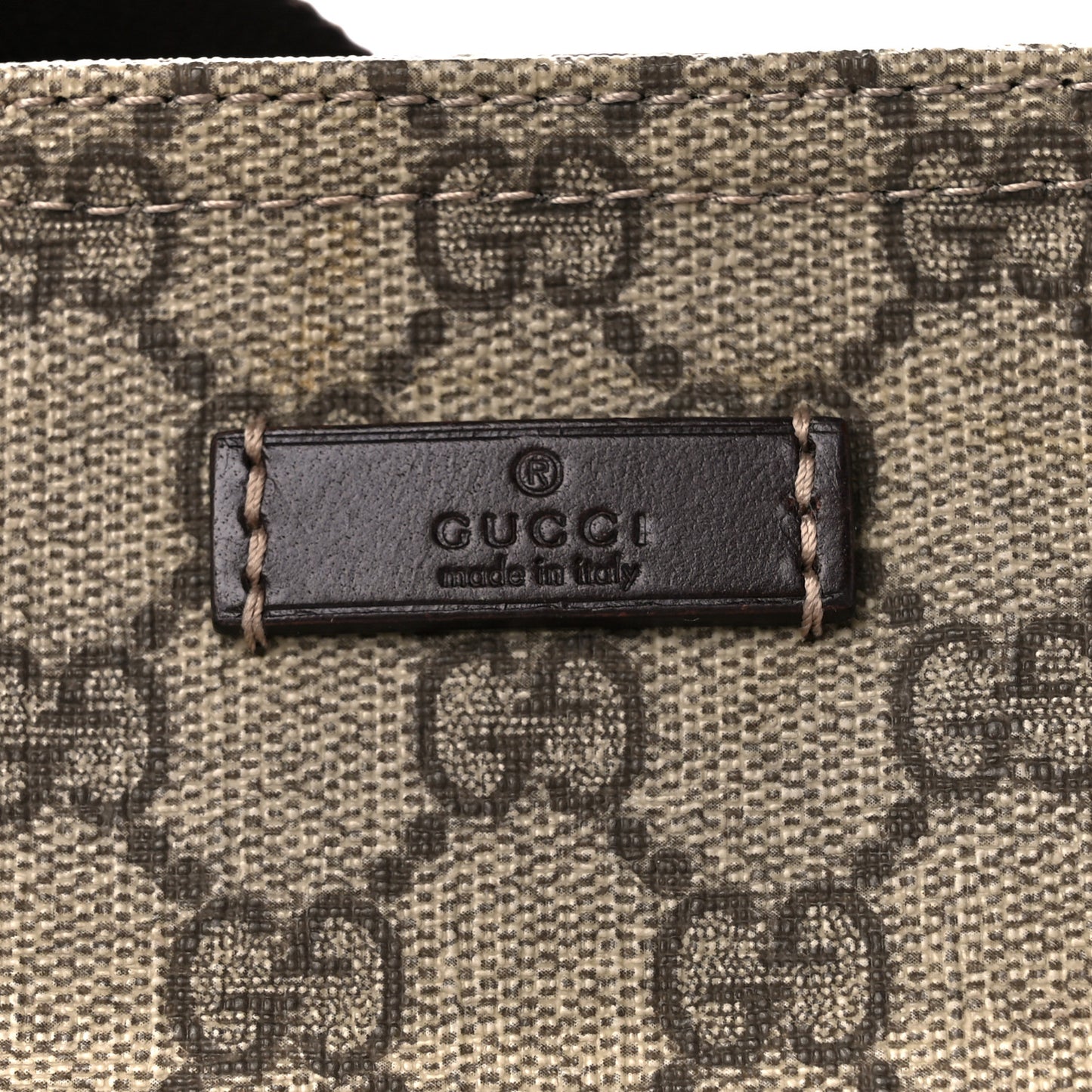 GG Supreme Monogram Medium Flat Messenger Bag Dark Brown