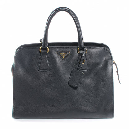 Prada Saffiano Cuir Top Handle Dome Tote Black 1 of 9