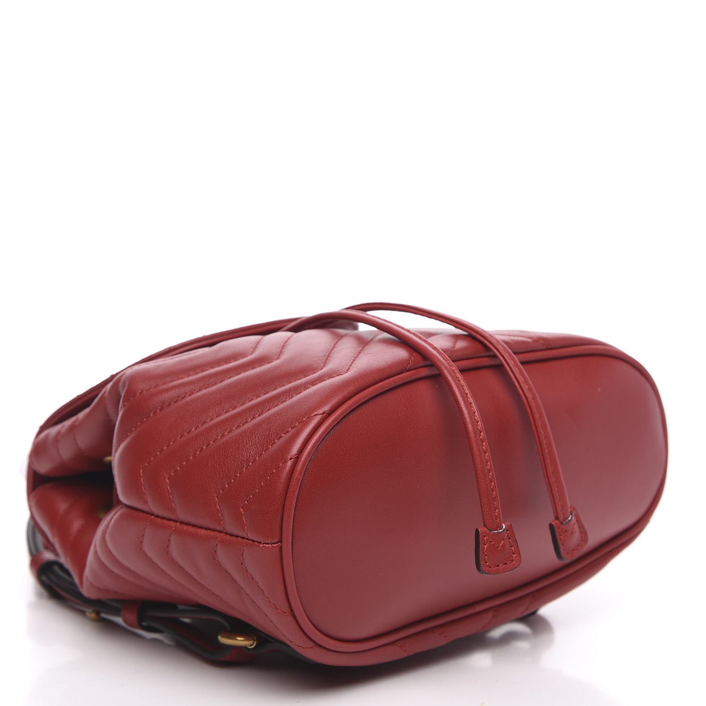 Calfskin Matelasse GG Marmont Flap Backpack Hibiscus Red