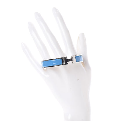 Hermes Enamel Narrow Clic Clac H Bracelet GM Bleu Cielo 2 of 4