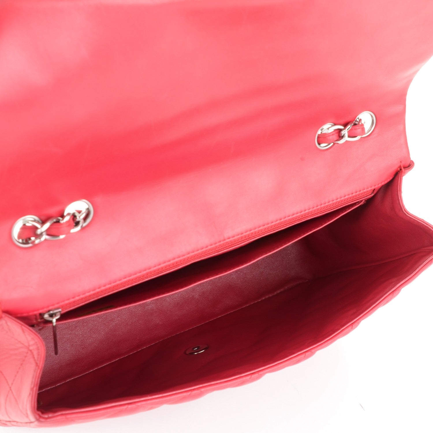 Chanel Lambskin Quilted Jumbo Single Flap Red 5 of 7