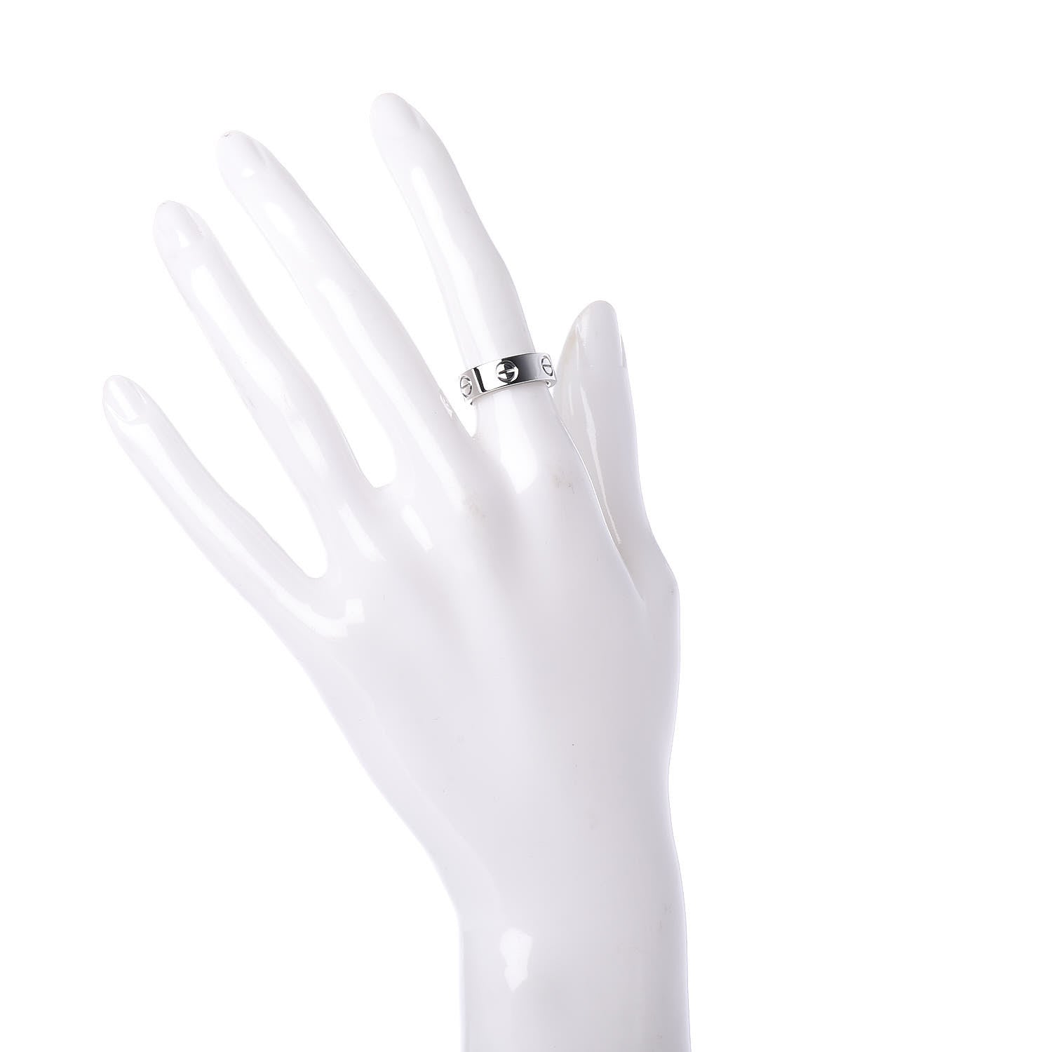 Cartier 18K White Gold 5.5mm LOVE Ring 49 4.75 2 of 6