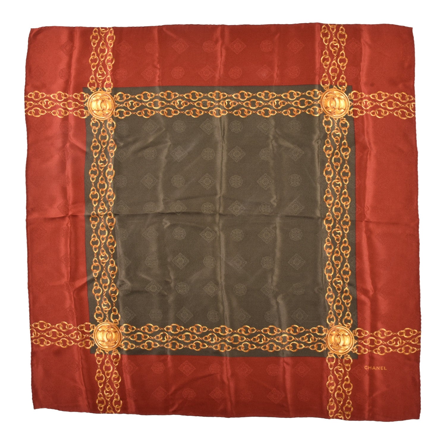 Chanel Silk CC Chain Square Scarf Multicolor 1 of 3