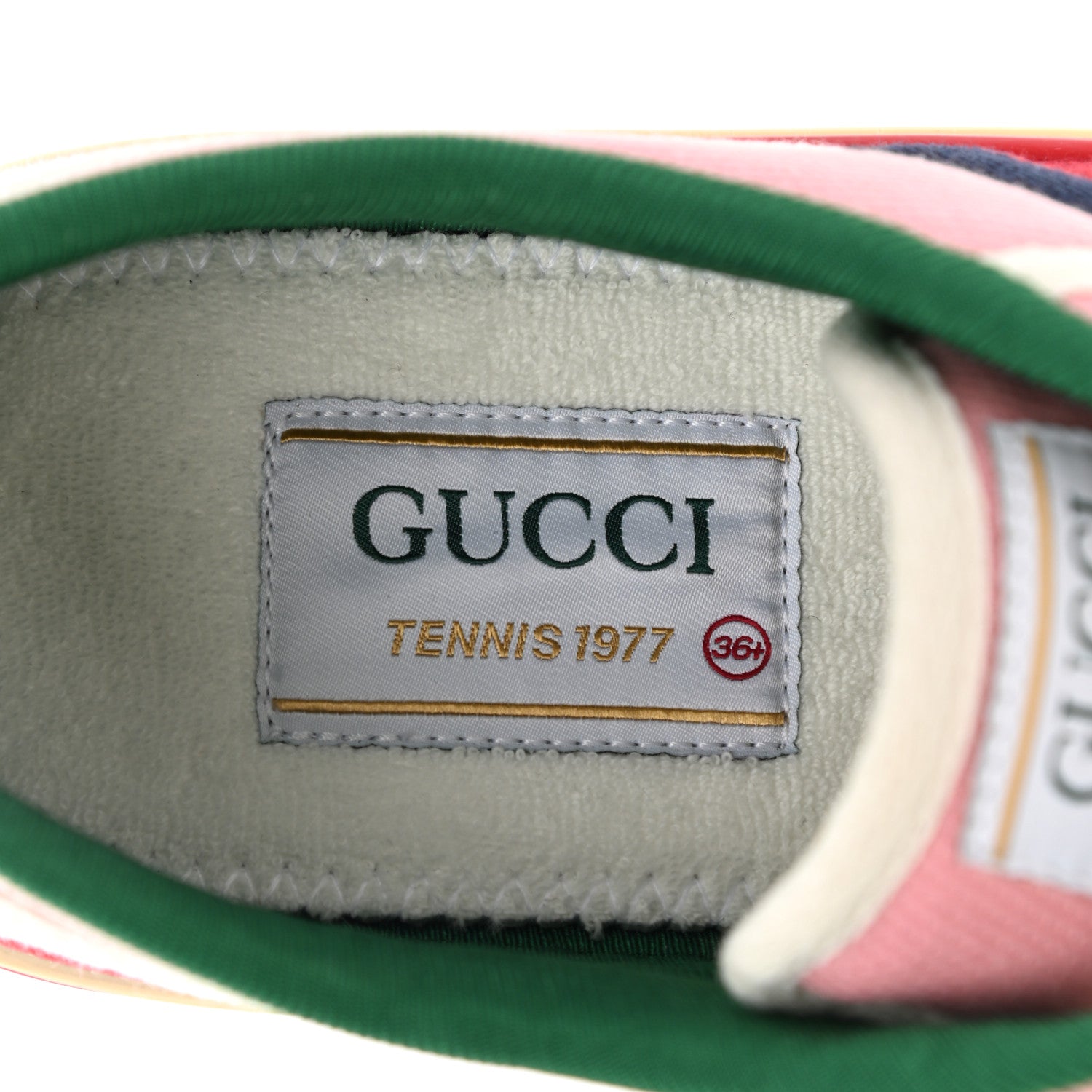 Gucci Canvas Web Womens 1977 Tennis Sneakers 36.5 Wild Rose Mystic White 7 of 7