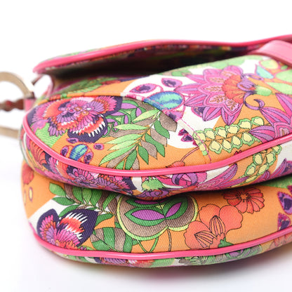 Christian Dior Canvas Floral Saddle Bag Multicolor 8 of 13
