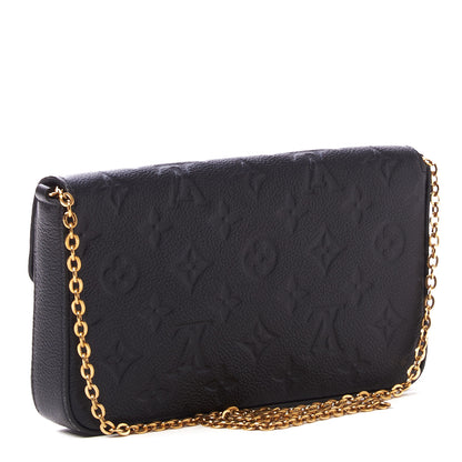 Louis Vuitton Empreinte Pochette Felicie Chain Wallet Black 4 of 9