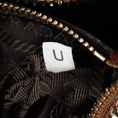 Prada Vitello Daino Logo Bowler Bruciato 8 of 10