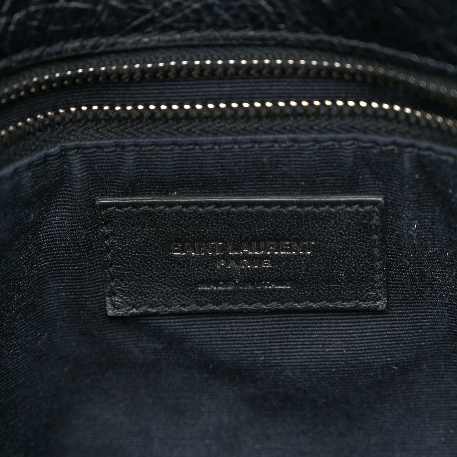 Saint Laurent Crinkled Calfskin Matelasse Monogram Medium Niki Chain Satchel Black 6 of 10