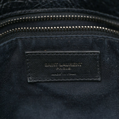 Saint Laurent Crinkled Calfskin Matelasse Monogram Medium Niki Chain Satchel Black 6 of 10