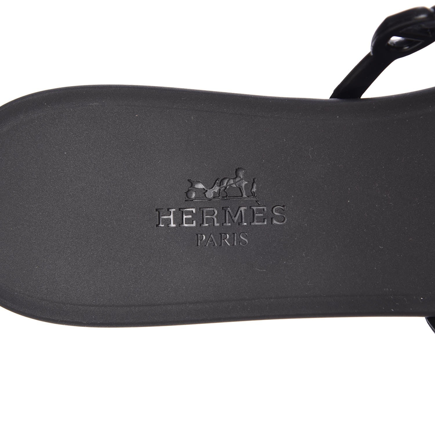 Hermes Rubber Chaine d'Ancre Rivage Sandals 37 Black 5 of 8