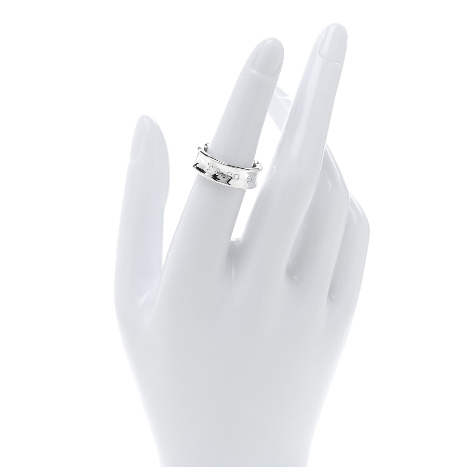 Tiffany Sterling Silver 1837 Band Ring 52 6 2 of 4