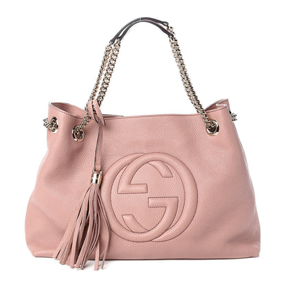 Gucci Pebbled Calfskin Medium Soho Chain Shoulder Bag Dark Cipria 1 of 9