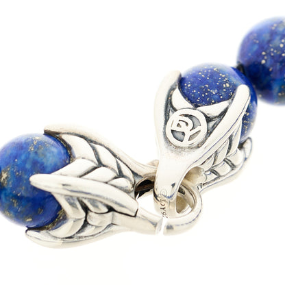 David Yurman Sterling Silver Lapis Lazuli 8mm Spiritual Beads Bracelet 3 of 3
