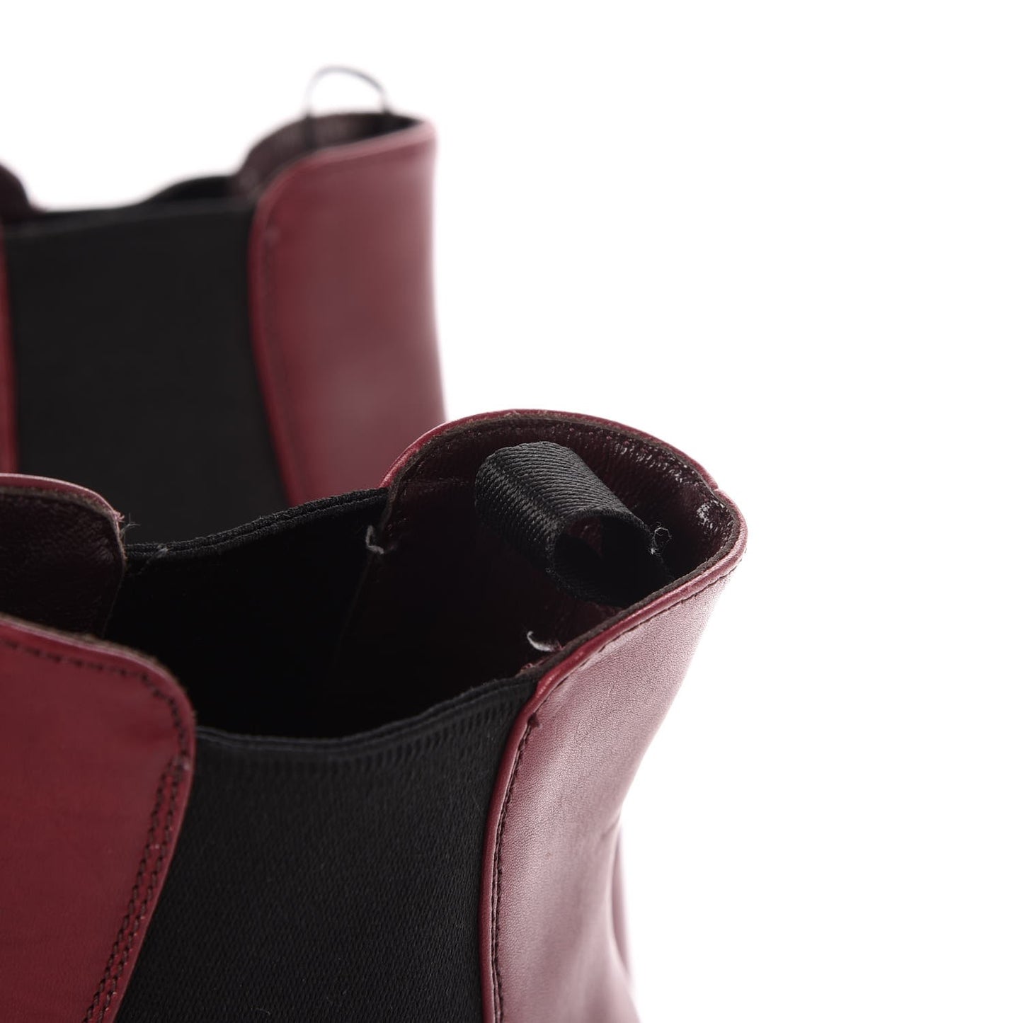 Calfskin Cap Toe Chelsea Boots 38 Amaranto
