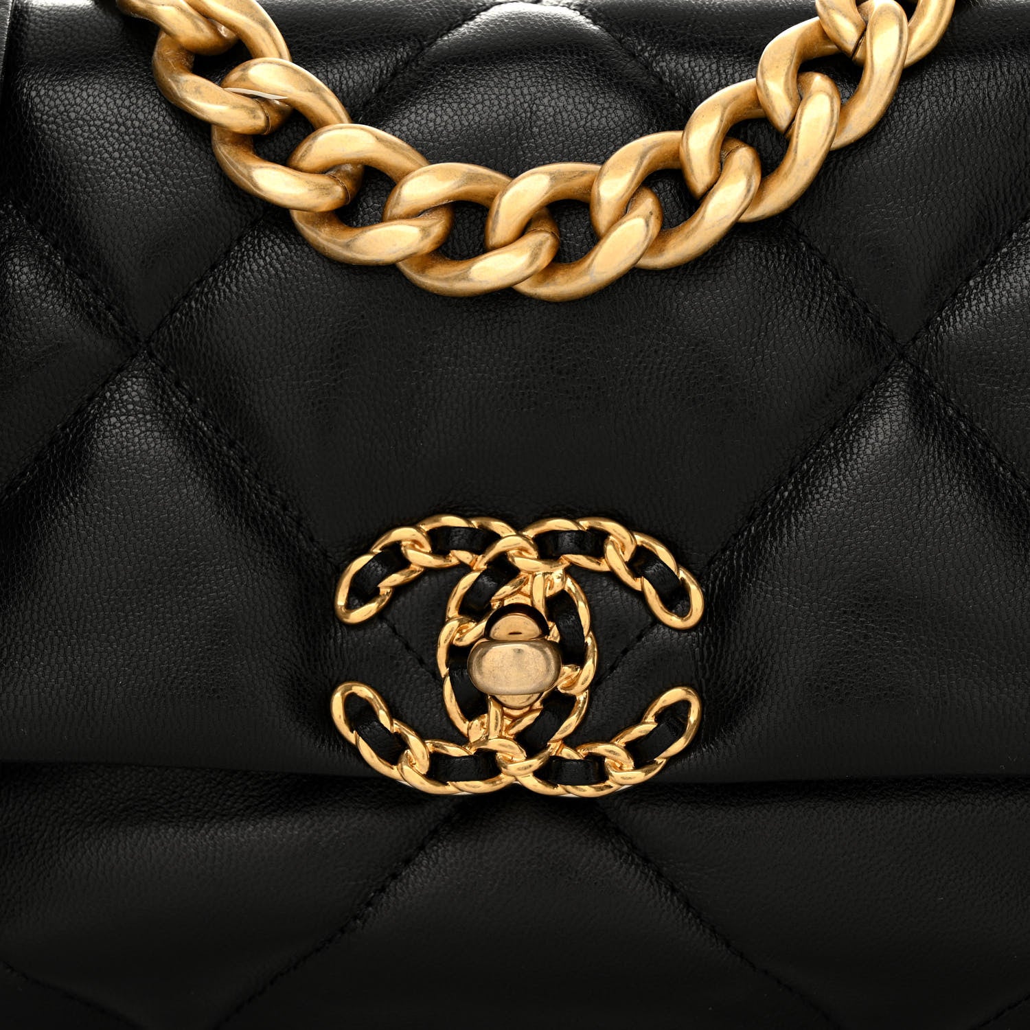 Chanel Goatskin Quilted Medium Chanel 19 Flap Black 8 of 11