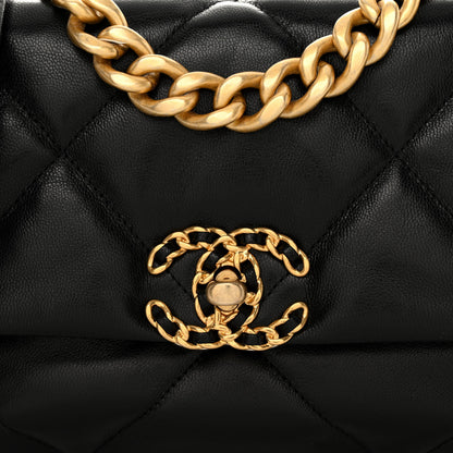 Chanel Goatskin Quilted Medium Chanel 19 Flap Black 8 of 11