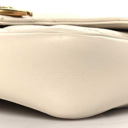 Gucci Calfskin Matelasse Super Mini GG Marmont Shoulder Bag White 10 of 10