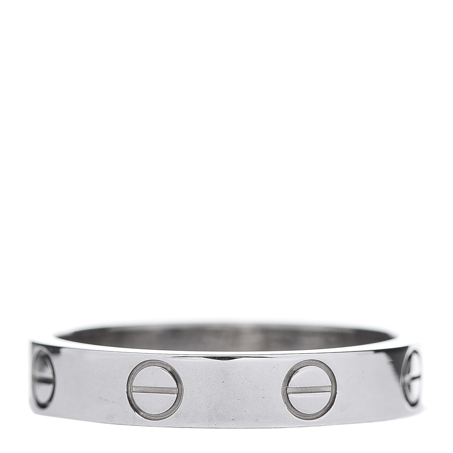 Cartier 18K White Gold 3.5mm LOVE Wedding Band Ring 53 6.25 3 of 4